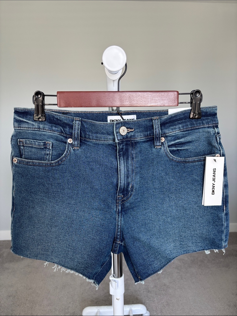 DKNY Jeans Blue Denim Cutoff Shorts